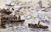 Paul Signac Rotterdam-s tug oil painting reproduction